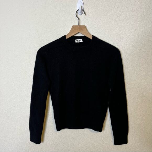 Saint Laurent Black Cashmere Pullover Sweater Ribbed Trim Womens Size XXS - Picture 3 of 11